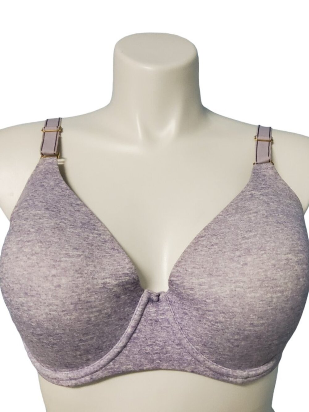 SOMA Embraceable Womens Bra 40DD Purple Lavender Padded Underwire Lace Trim